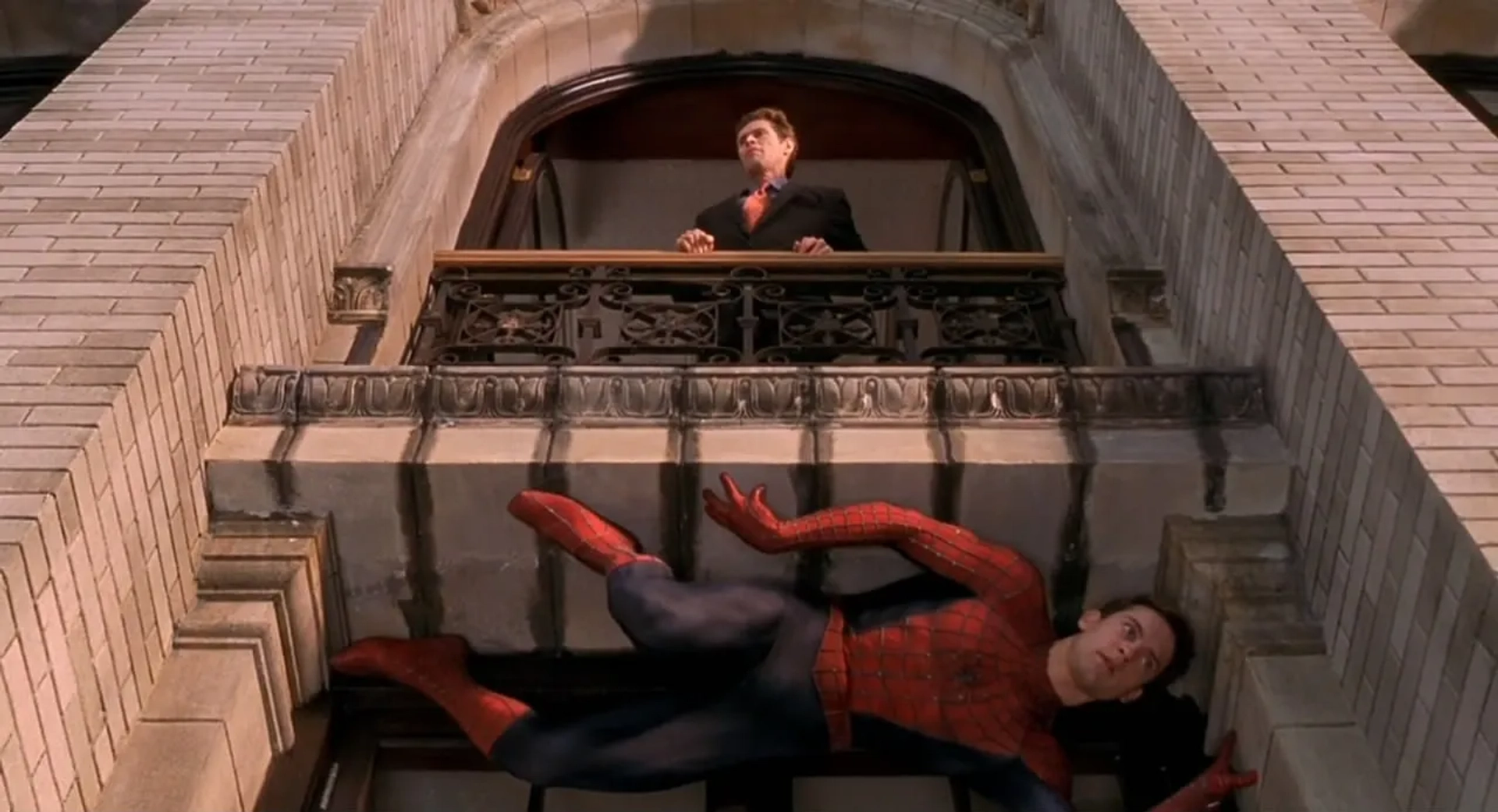 Willem Dafoe and Tobey Maguire in Spider-Man (2002)