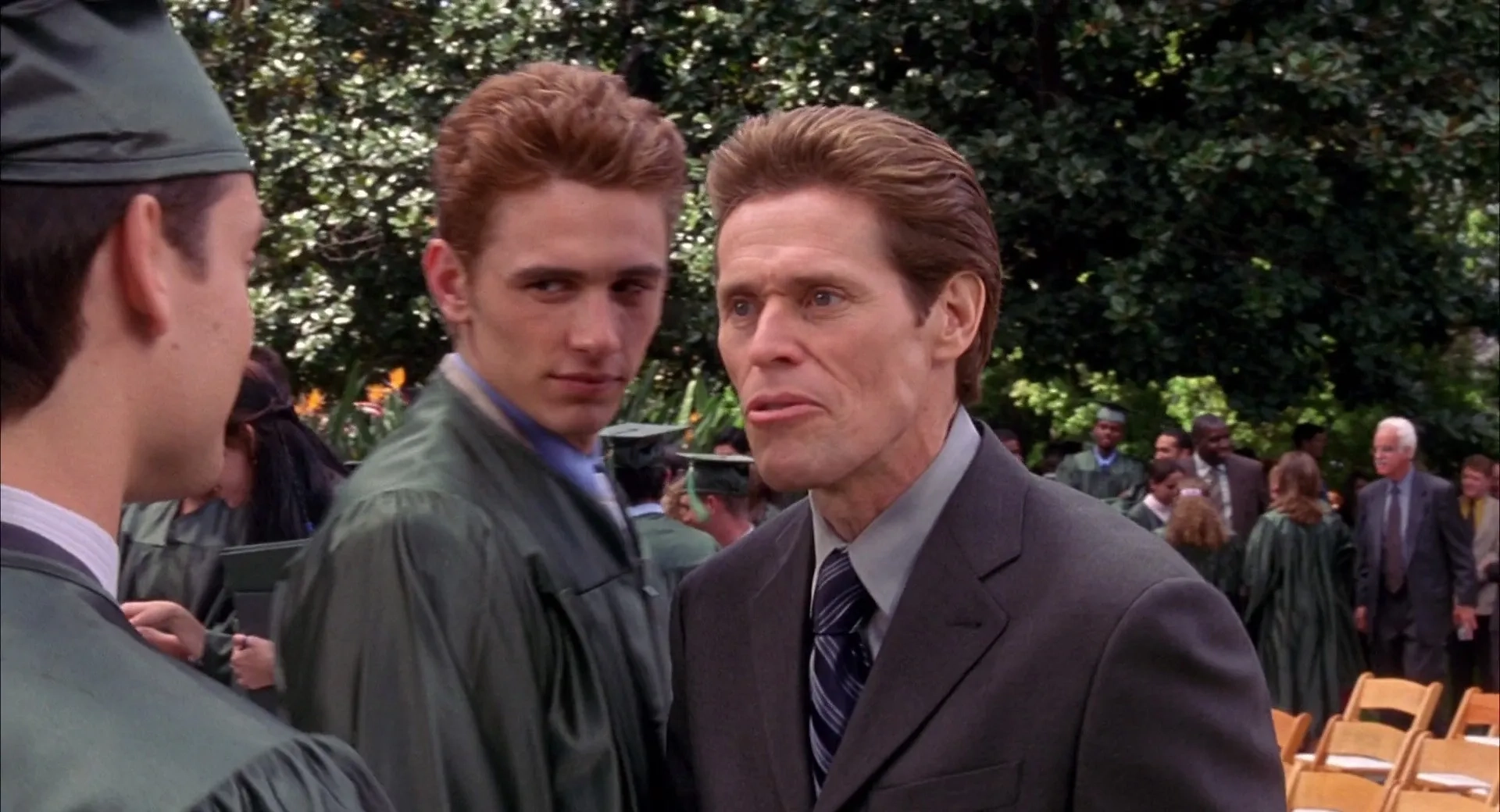 Willem Dafoe, Tobey Maguire, and James Franco in Spider-Man (2002)