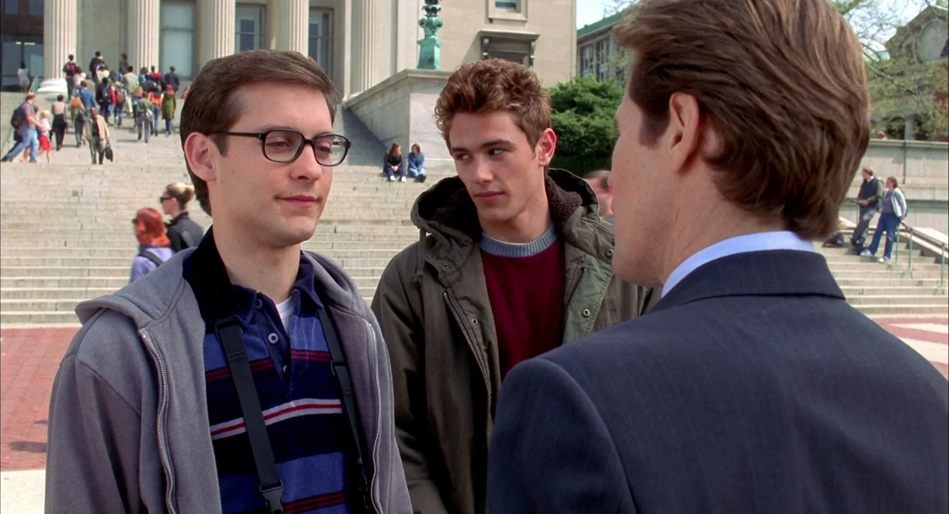 Willem Dafoe, Tobey Maguire, and James Franco in Spider-Man (2002)