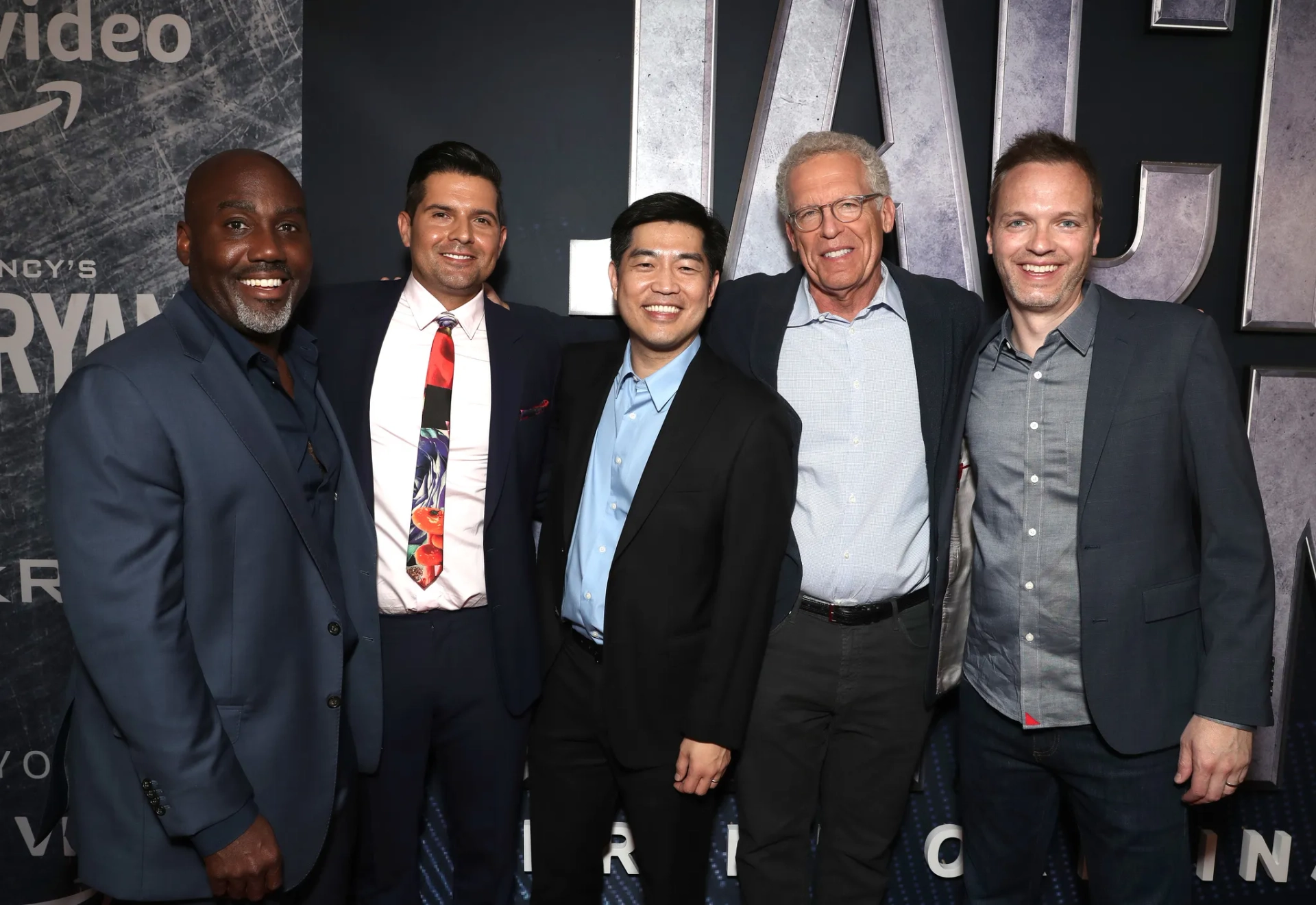 Carlton Cuse, Marc Resteghini, Albert Cheng, Vernon Sanders, and Graham Roland at an event for Tom Clancy's Jack Ryan (2018)