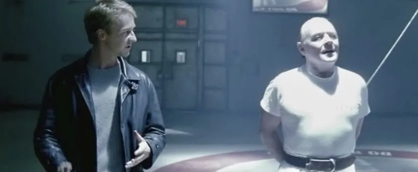 Anthony Hopkins and Edward Norton in Red Dragon (2002)