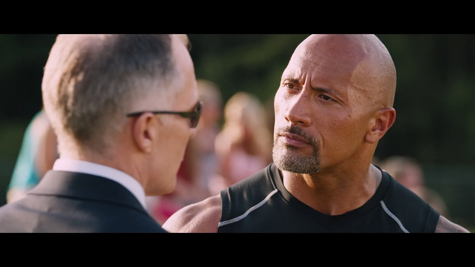 Dwayne Johnson and Patrick St. Esprit in The Fate of the Furious (2017)