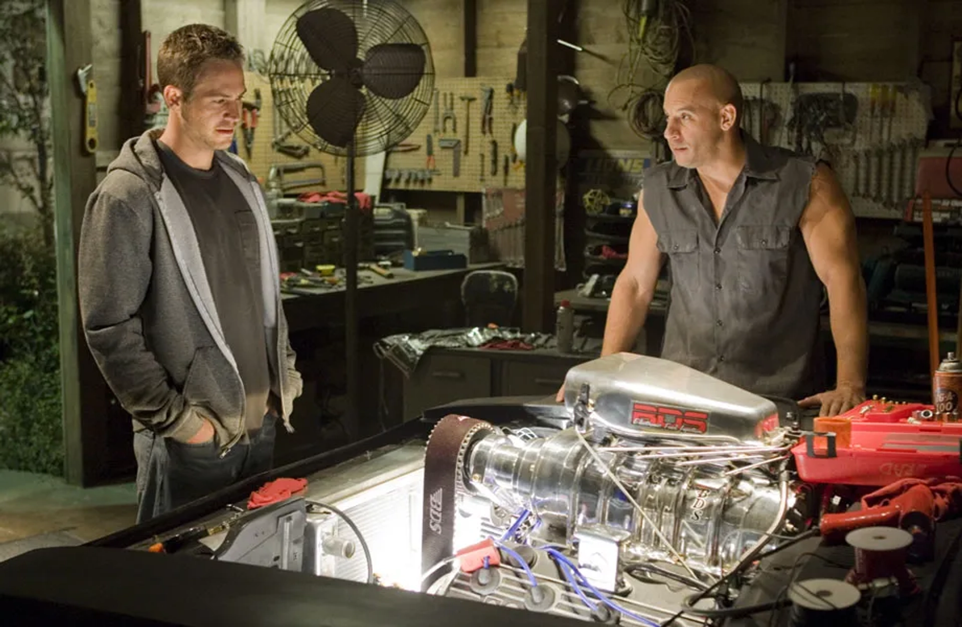 Vin Diesel and Paul Walker in Fast & Furious (2009)