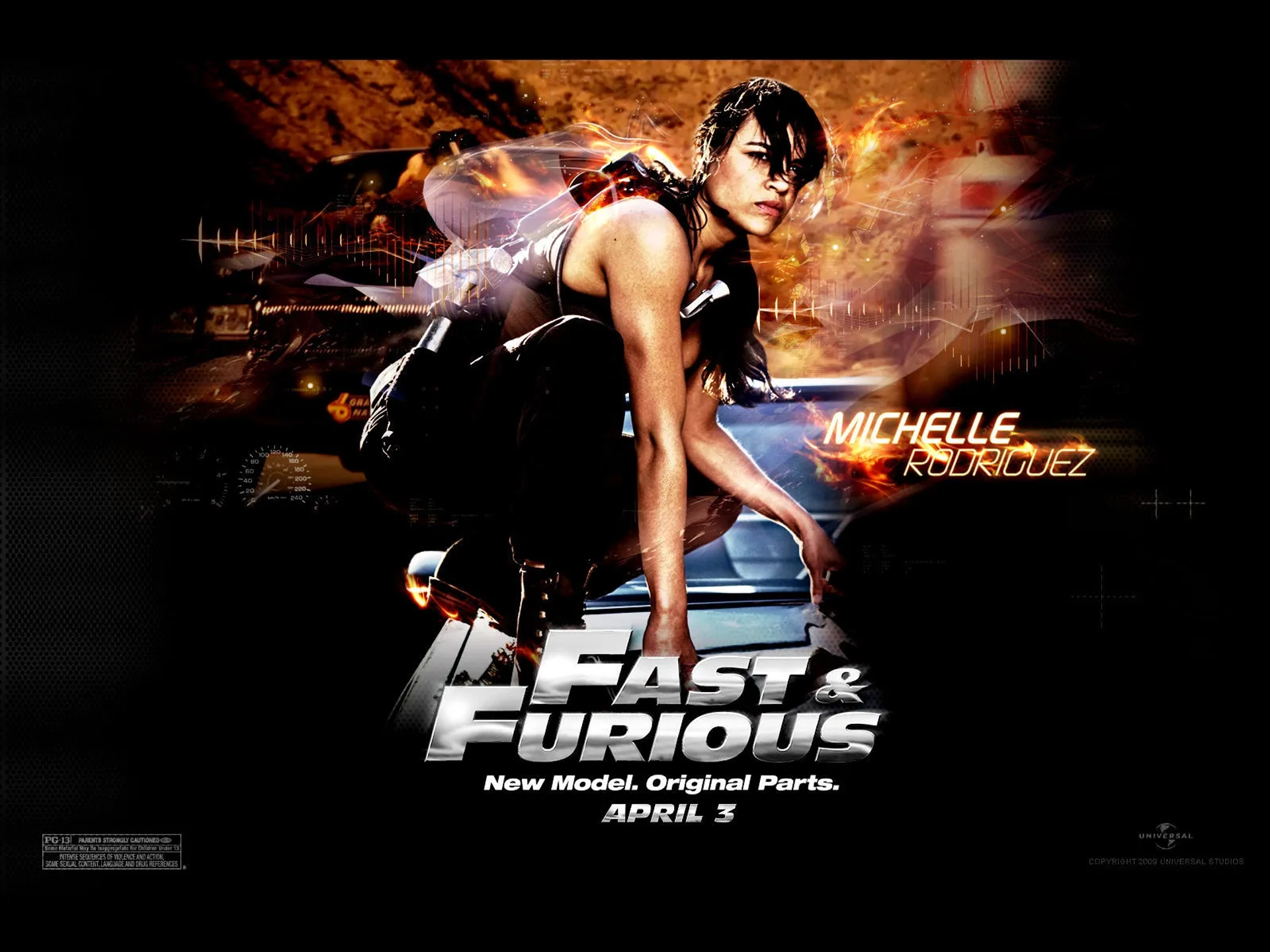 Michelle Rodriguez in Fast & Furious (2009)