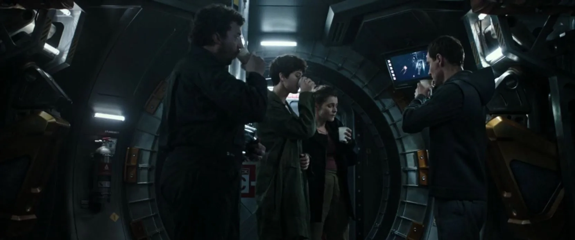 Michael Fassbender, Danny McBride, Amy Seimetz, and Katherine Waterston in Alien: Covenant (2017)