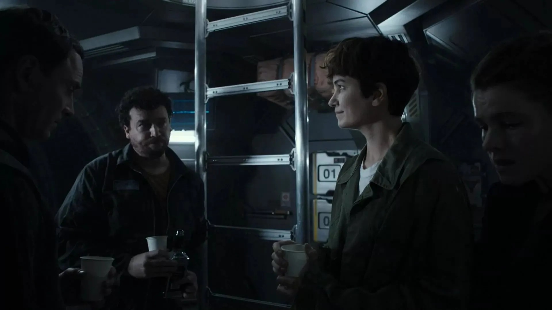 Michael Fassbender, Danny McBride, Amy Seimetz, and Katherine Waterston in Alien: Covenant (2017)