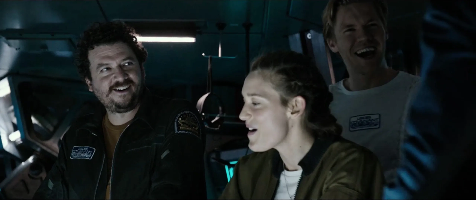 Danny McBride, Alexander England, and Tess Haubrich in Alien: Covenant (2017)