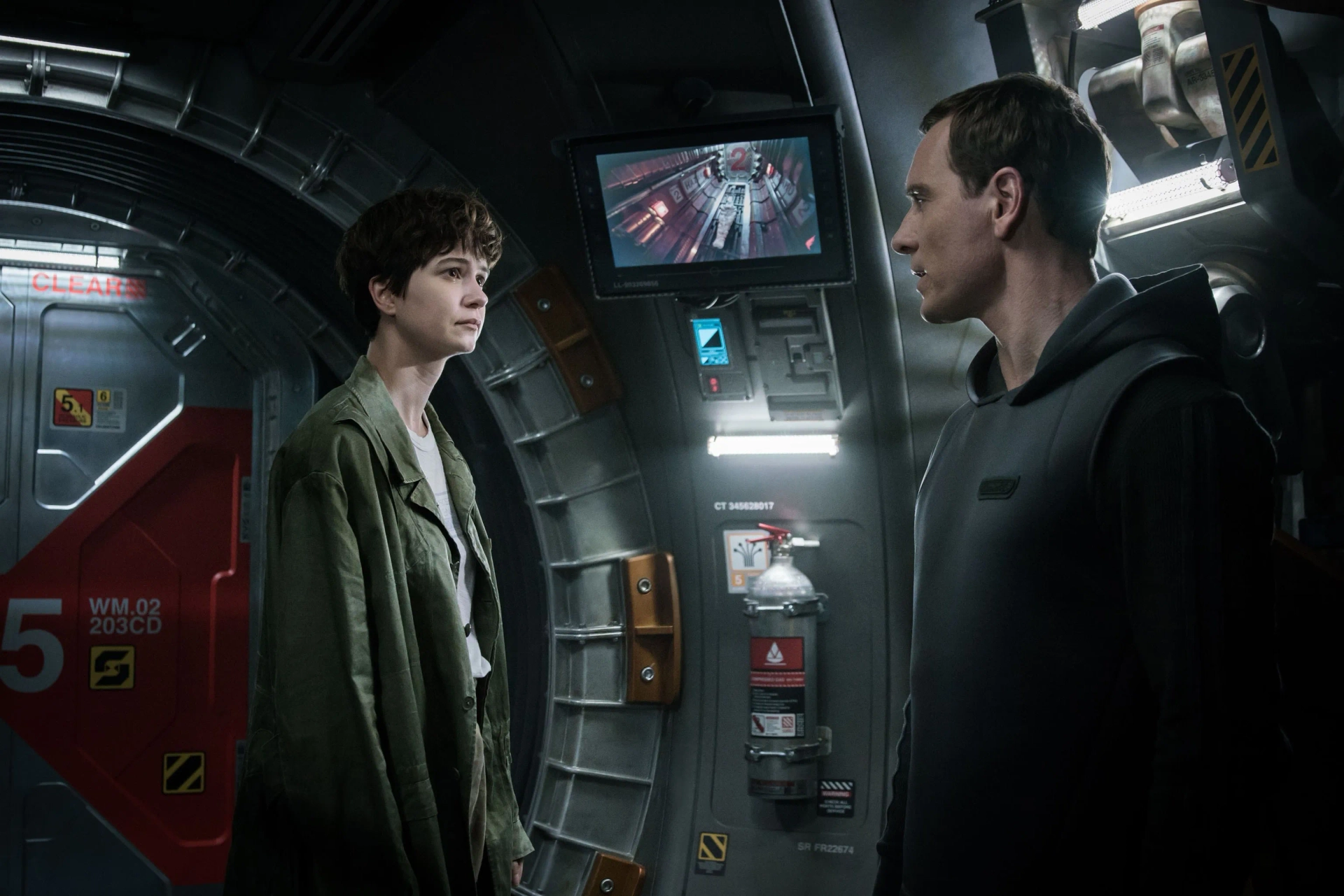 Michael Fassbender and Katherine Waterston in Alien: Covenant (2017)