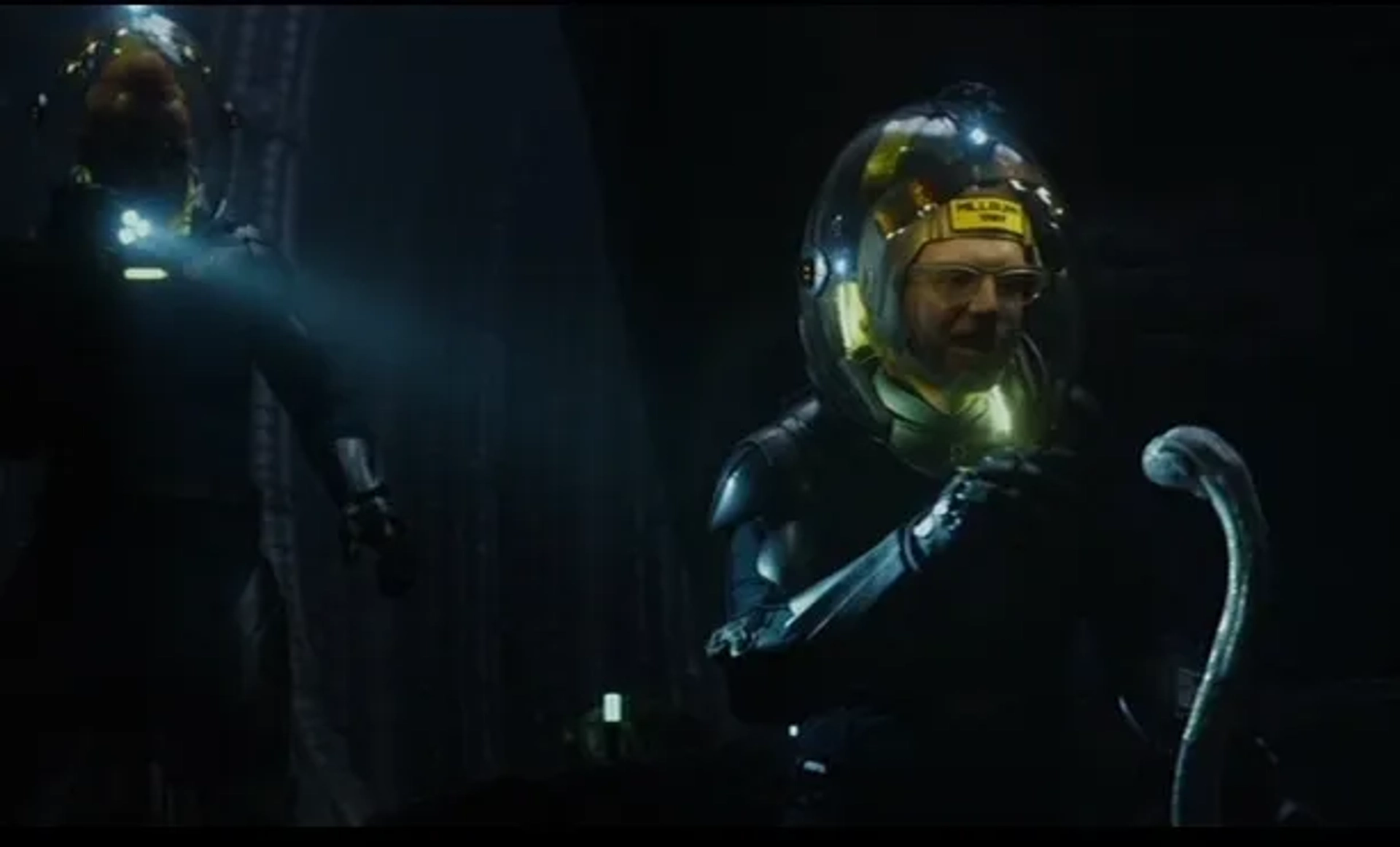 Sean Harris and Rafe Spall in Prometheus (2012)