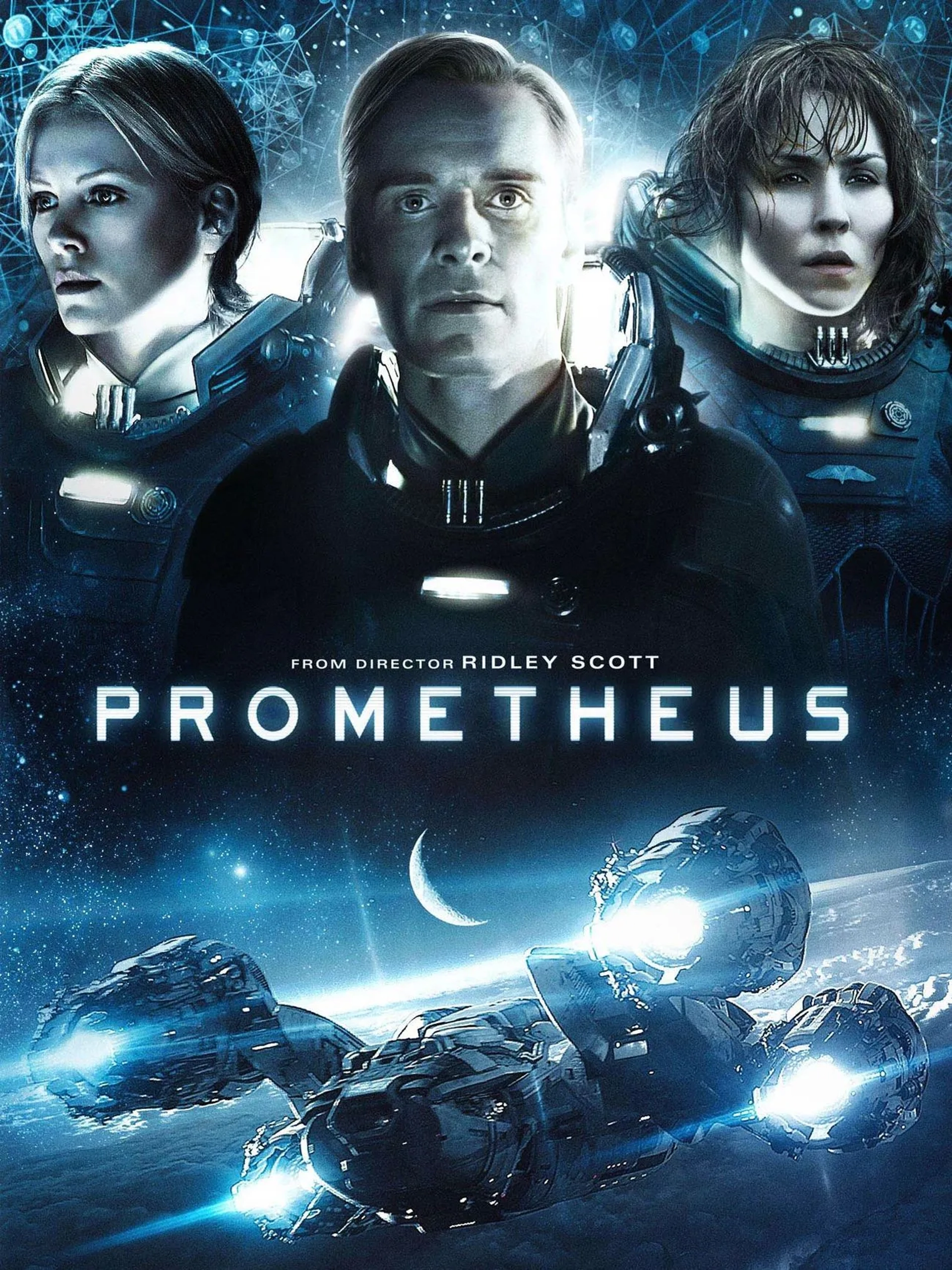 Charlize Theron, Noomi Rapace, and Michael Fassbender in Prometheus (2012)