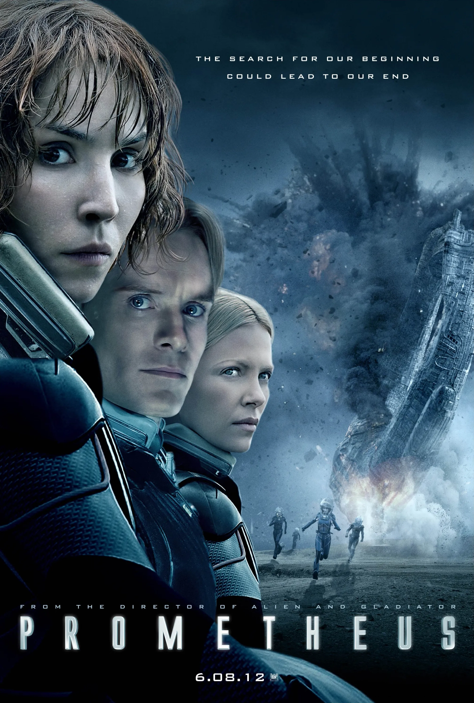 Charlize Theron, Noomi Rapace, and Michael Fassbender in Prometheus (2012)