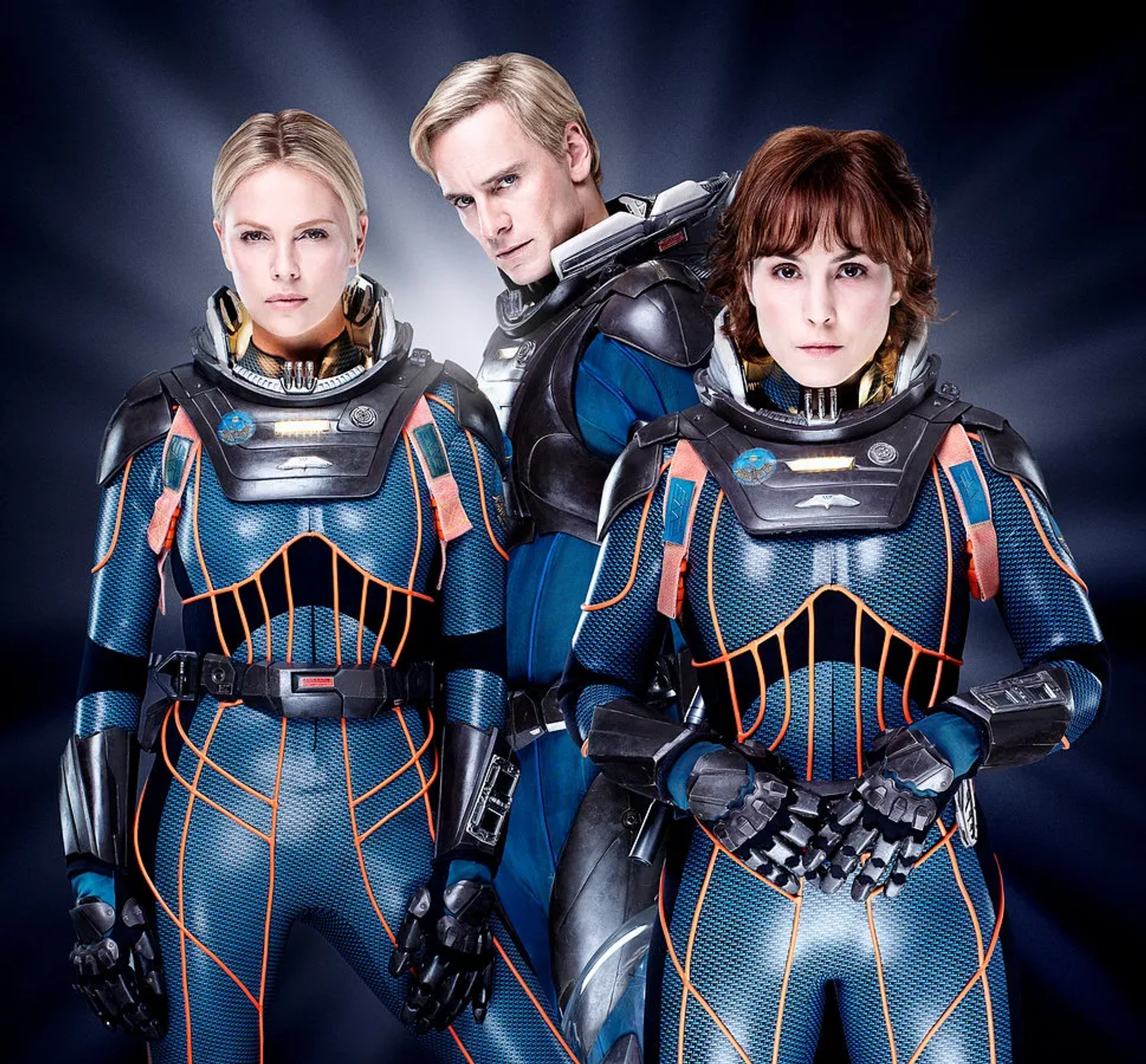 Charlize Theron, Noomi Rapace, and Michael Fassbender in Prometheus (2012)