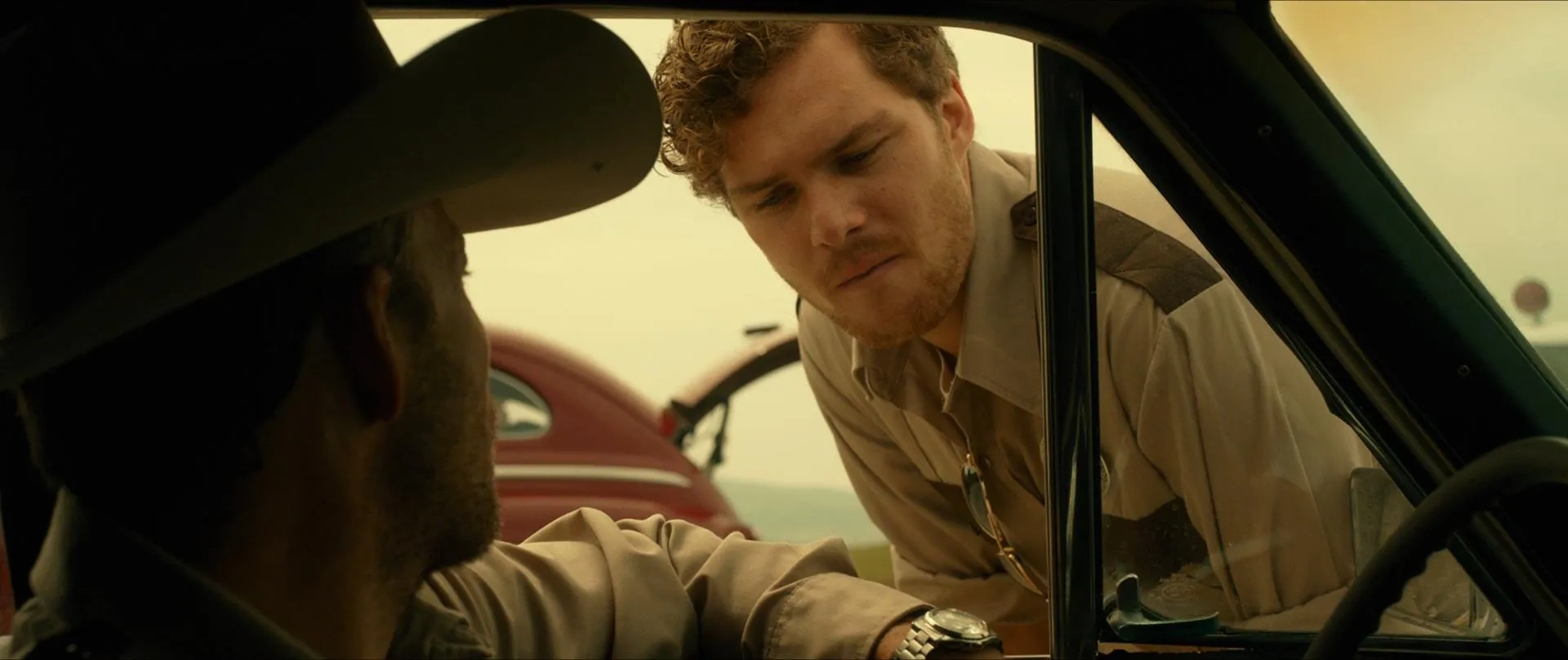 Stephen Dorff and Finn Jones in Leatherface (2017)