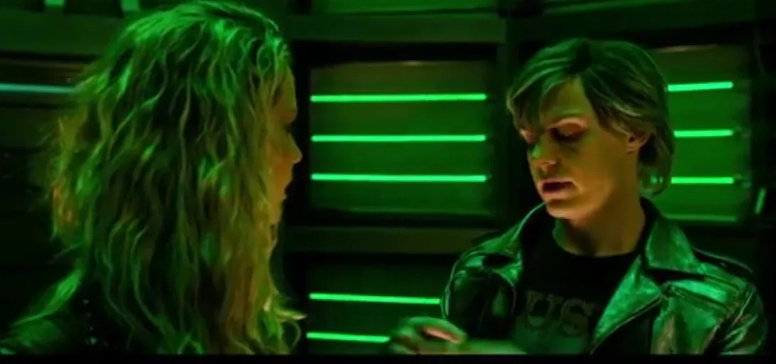 Evan Peters and Jennifer Lawrence in X-Men: Apocalypse (2016)