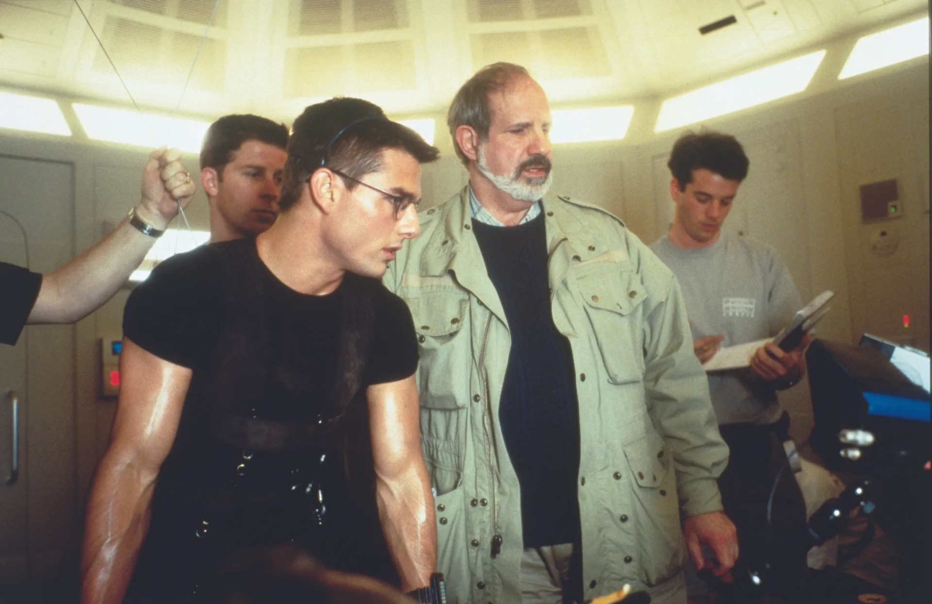 Tom Cruise and Brian De Palma in Mission: Impossible (1996)