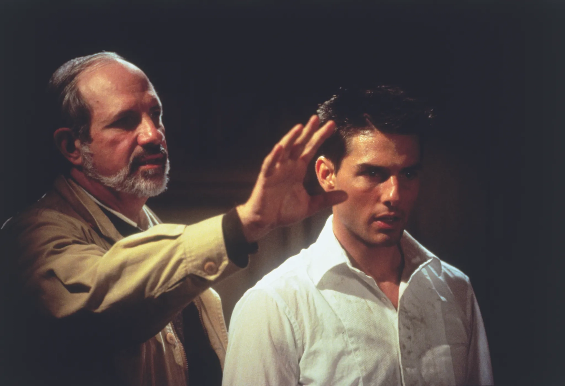Tom Cruise and Brian De Palma in Mission: Impossible (1996)