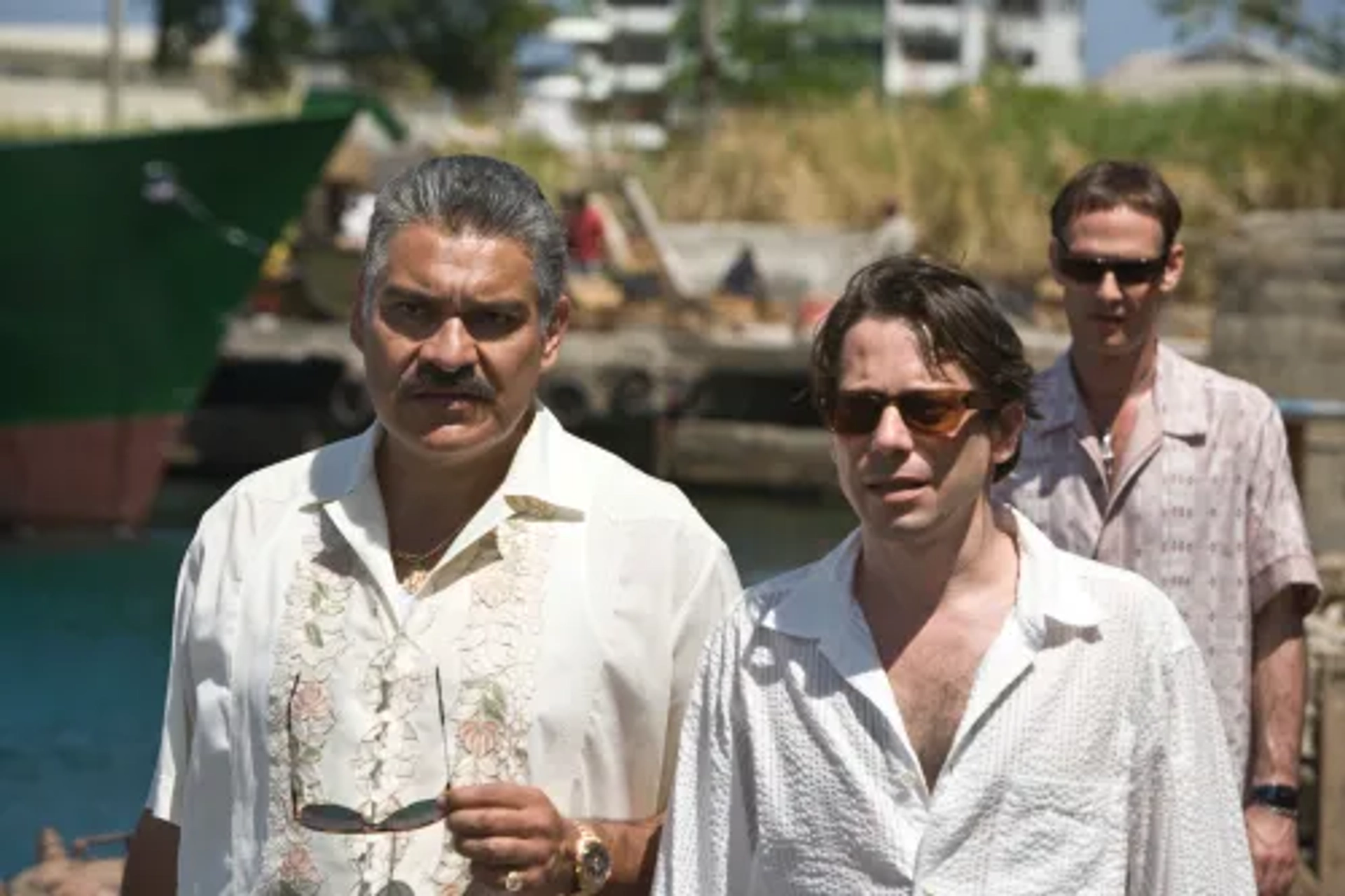 Mathieu Amalric, Anatole Taubman, and Joaquín Cosio in Quantum of Solace (2008)