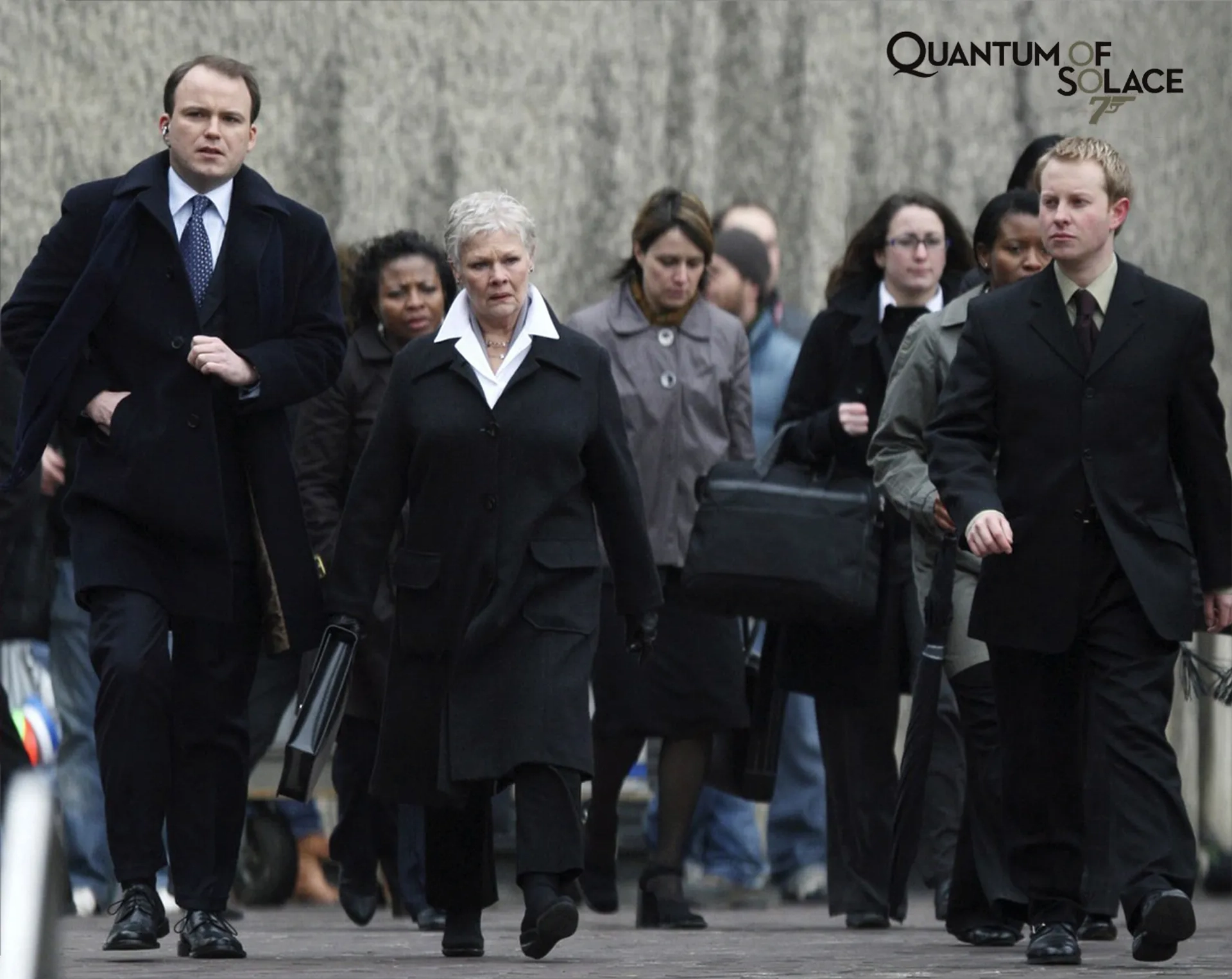 Judi Dench, Rory Kinnear, and David Decio in Quantum of Solace (2008)