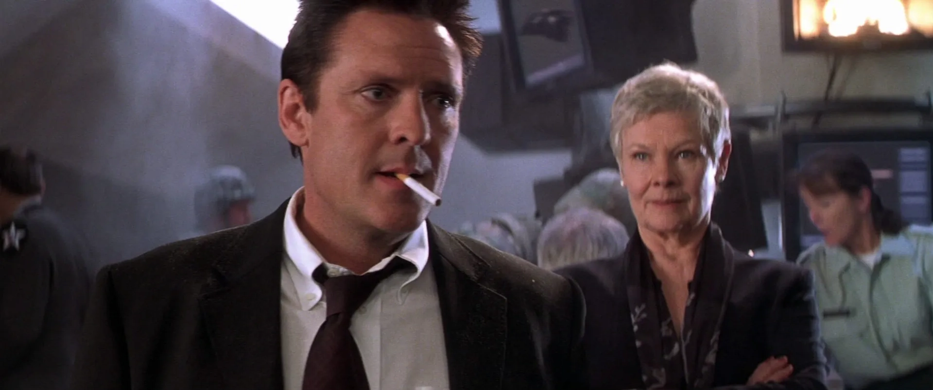 Michael Madsen and Judi Dench in Die Another Day (2002)