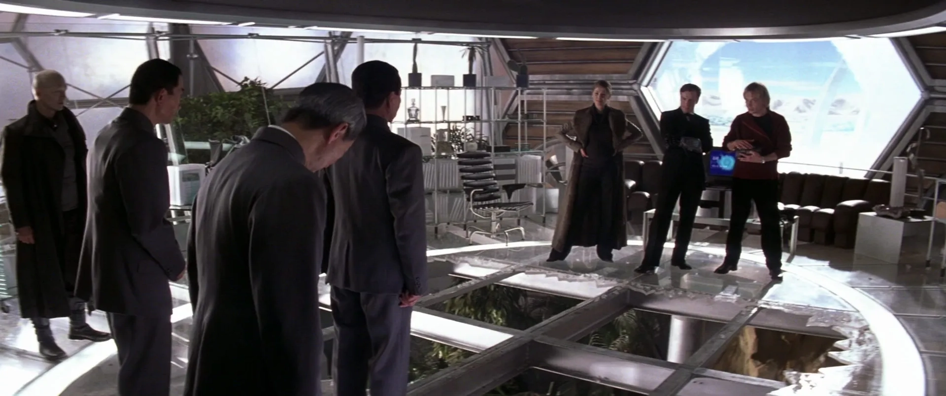 Michael Gor, Rosamund Pike, Toby Stephens, and Rick Yune in Die Another Day (2002)