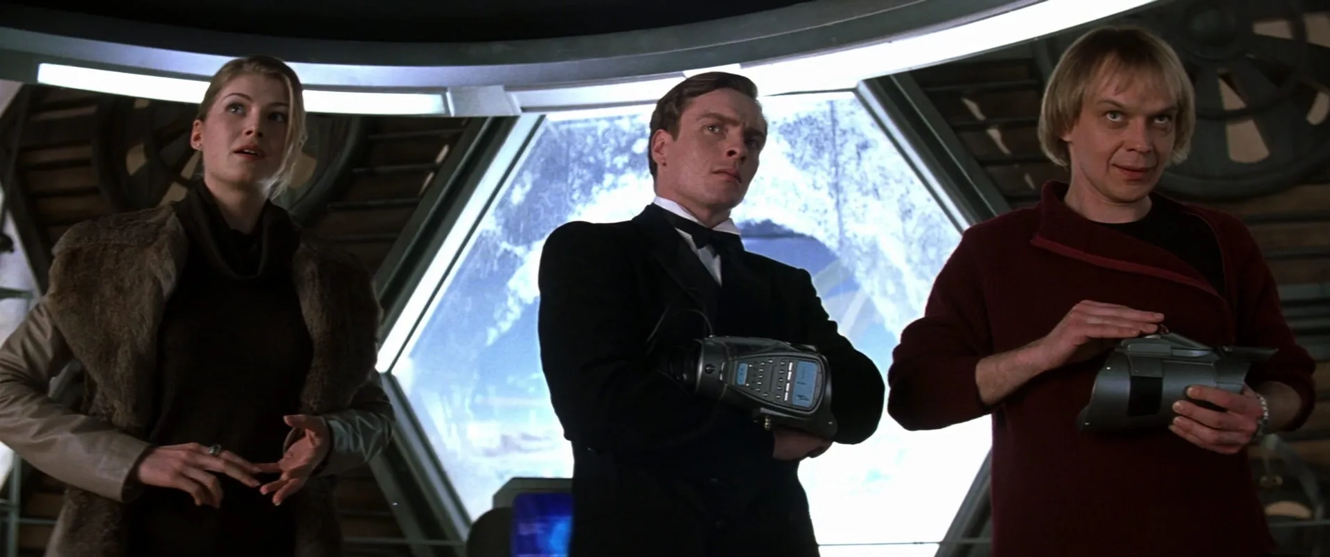Michael Gor, Rosamund Pike, and Toby Stephens in Die Another Day (2002)