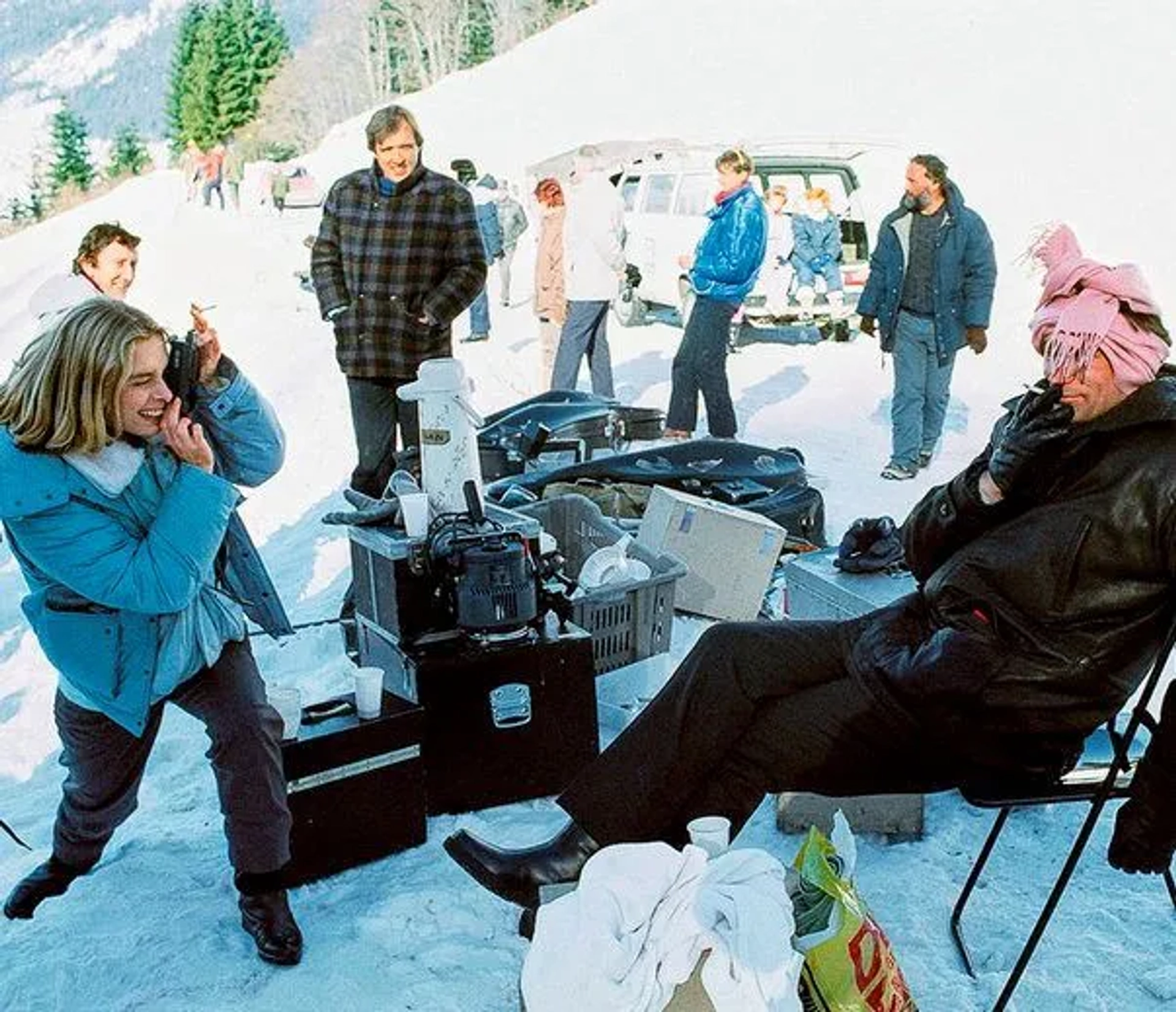 Timothy Dalton and Maryam d'Abo in The Living Daylights (1987)