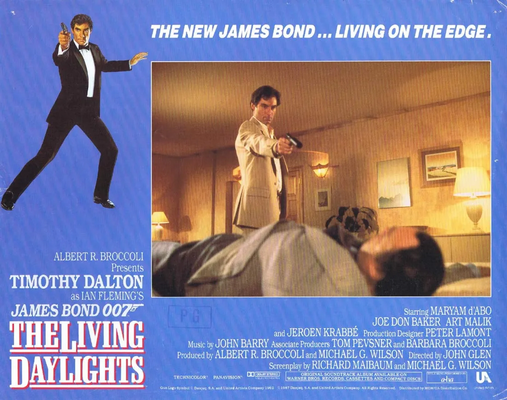 Timothy Dalton and John Rhys-Davies in The Living Daylights (1987)