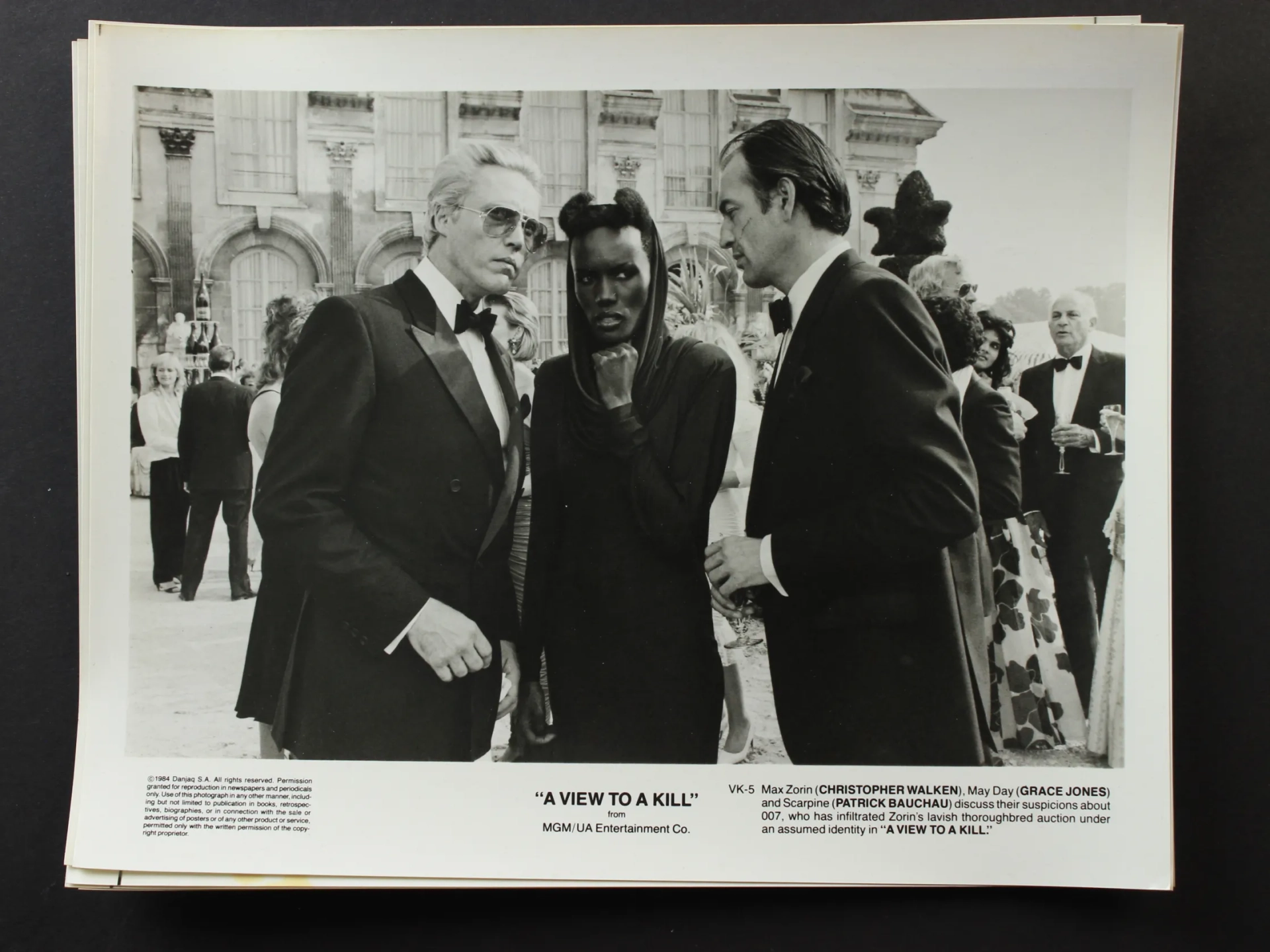 Christopher Walken, Patrick Bauchau, and Grace Jones in A View to a Kill (1985)