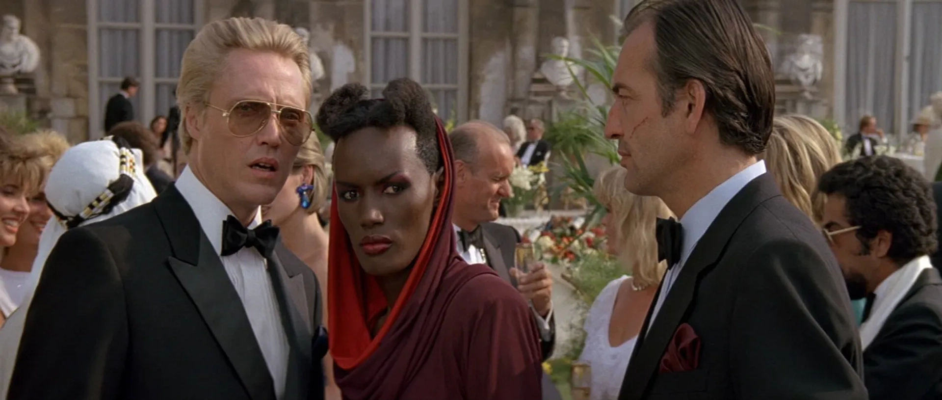 Christopher Walken, Patrick Bauchau, and Grace Jones in A View to a Kill (1985)