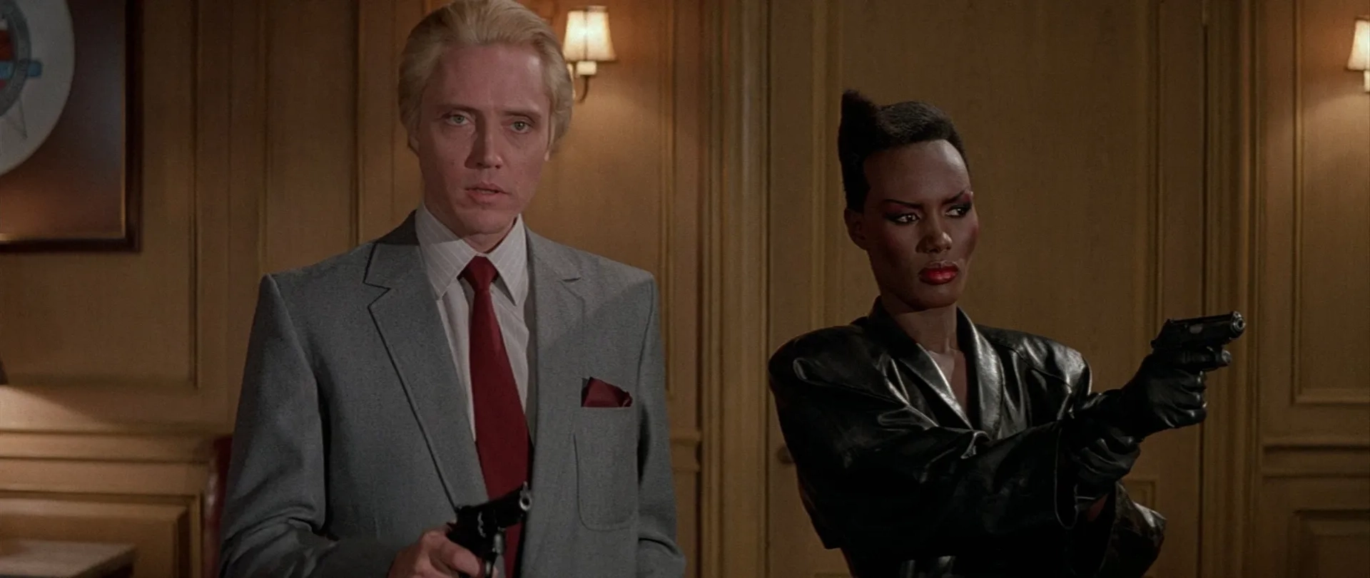 Christopher Walken and Grace Jones in A View to a Kill (1985)