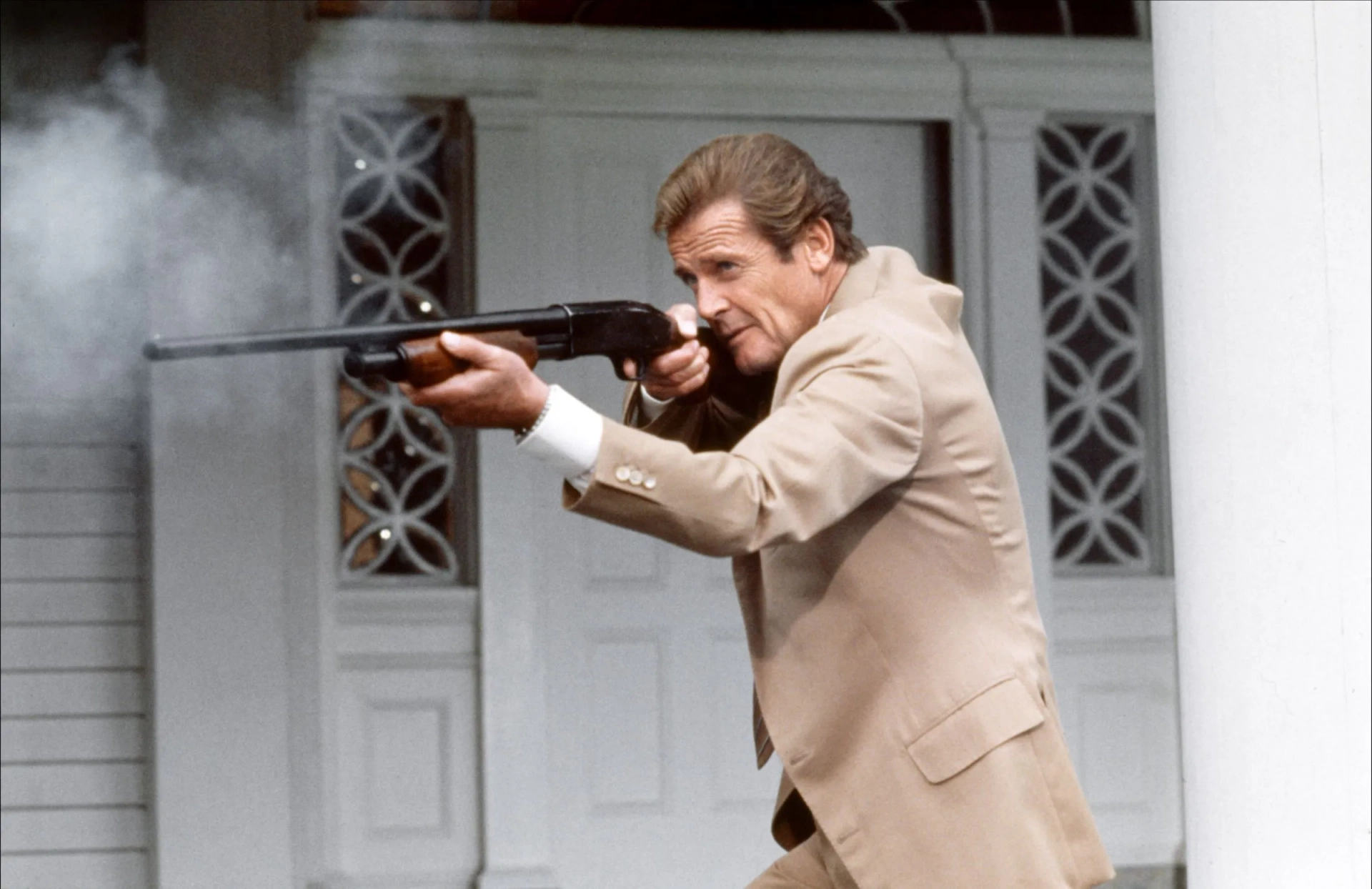 Roger Moore in A View to a Kill (1985)