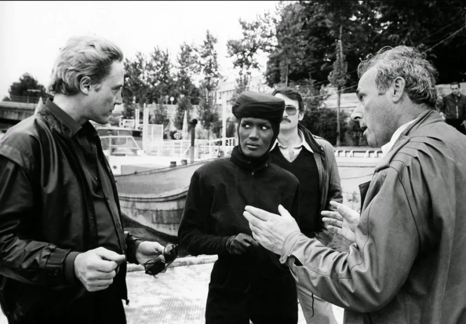 Christopher Walken, Grace Jones, and John Glen in A View to a Kill (1985)