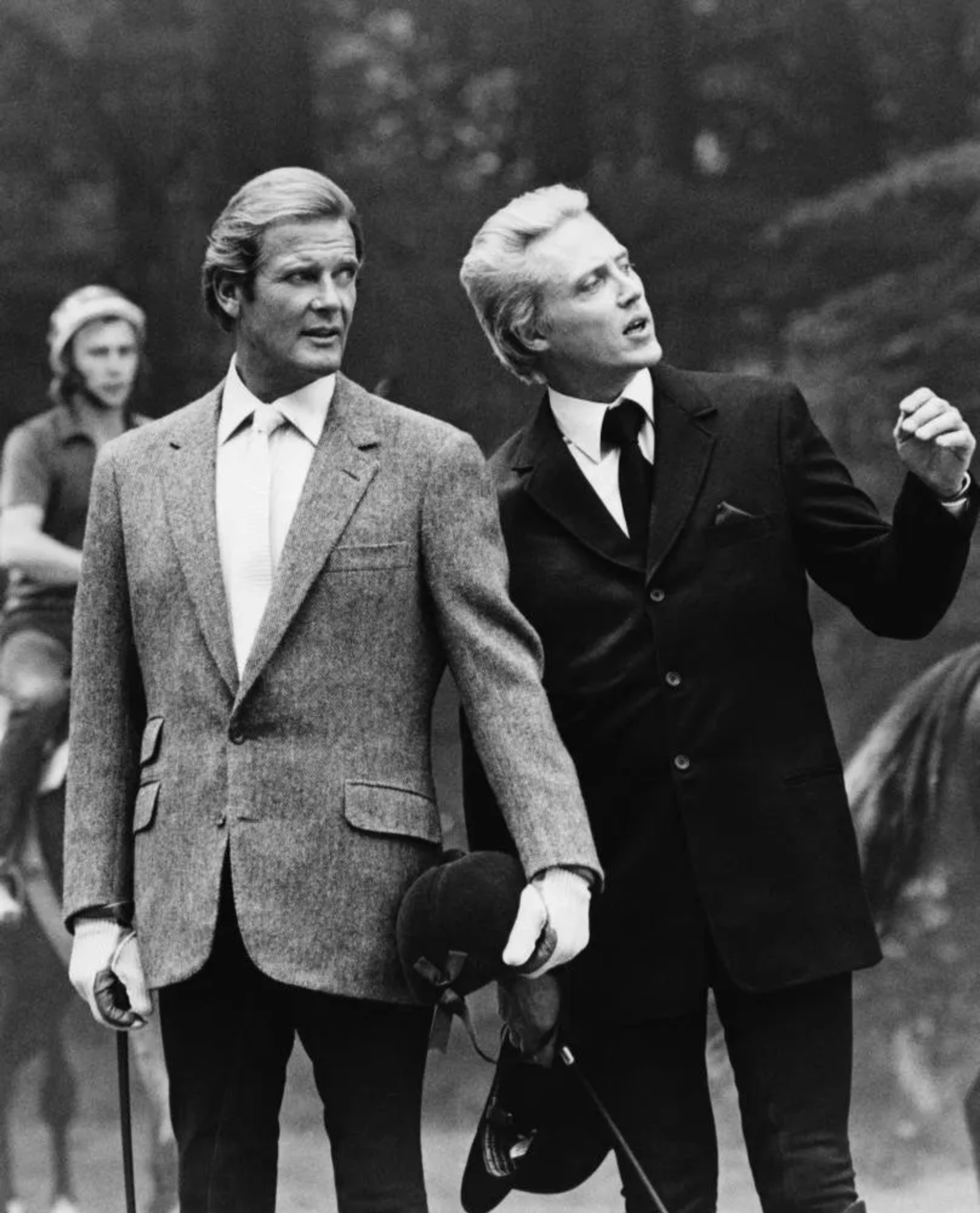 Roger Moore and Christopher Walken in A View to a Kill (1985)