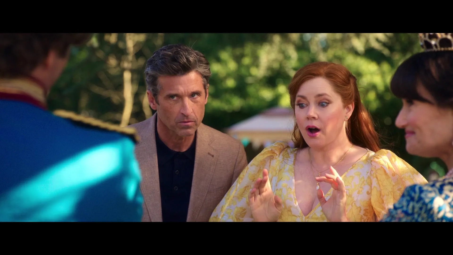 Patrick Dempsey, Amy Adams, and Idina Menzel in Disenchanted (2022)