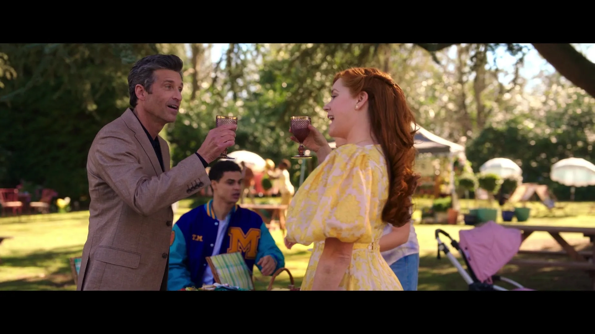 Patrick Dempsey, Amy Adams, and Kolton Stewart in Disenchanted (2022)