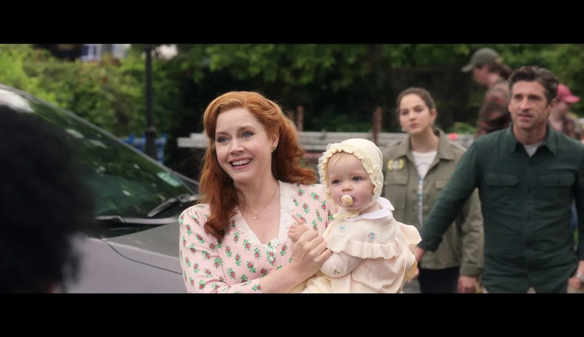 Patrick Dempsey, Amy Adams, Mila Jackson, Lara Jackson, and Gabriella Baldacchino in Disenchanted (2022)