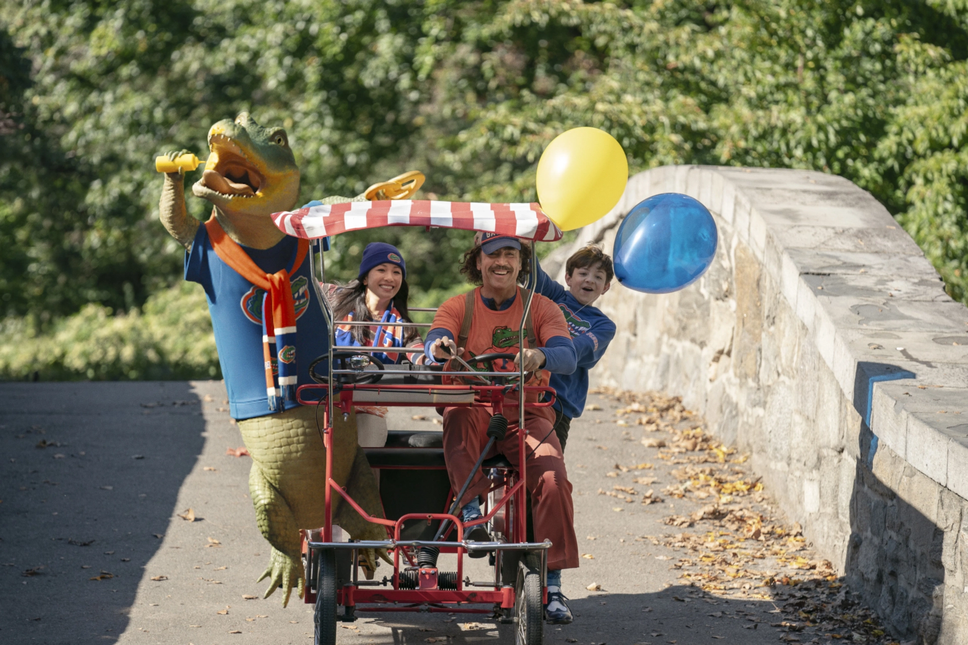 Javier Bardem, Constance Wu, Shawn Mendes, and Winslow Fegley in Lyle, Lyle, Crocodile (2022)