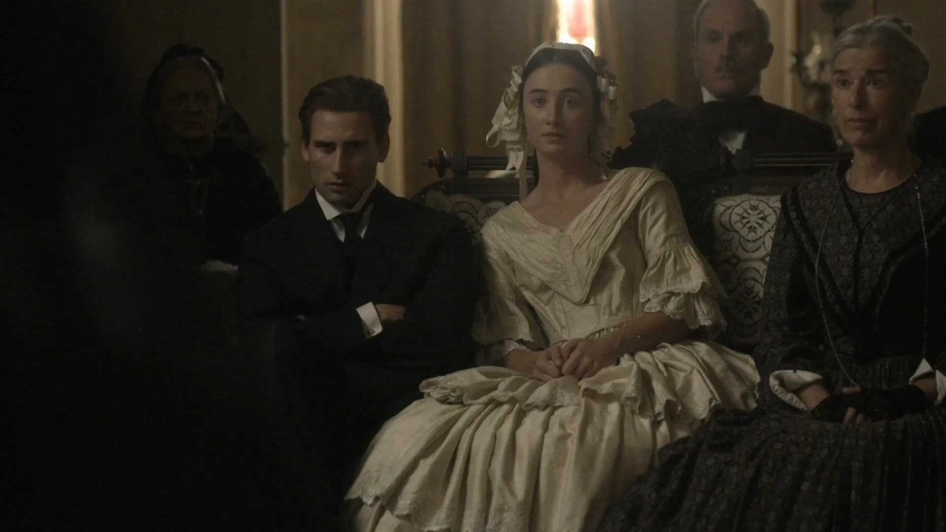 Mag Ruffman, Edward Holcroft, and Alice Snaden in Alias Grace (2017)