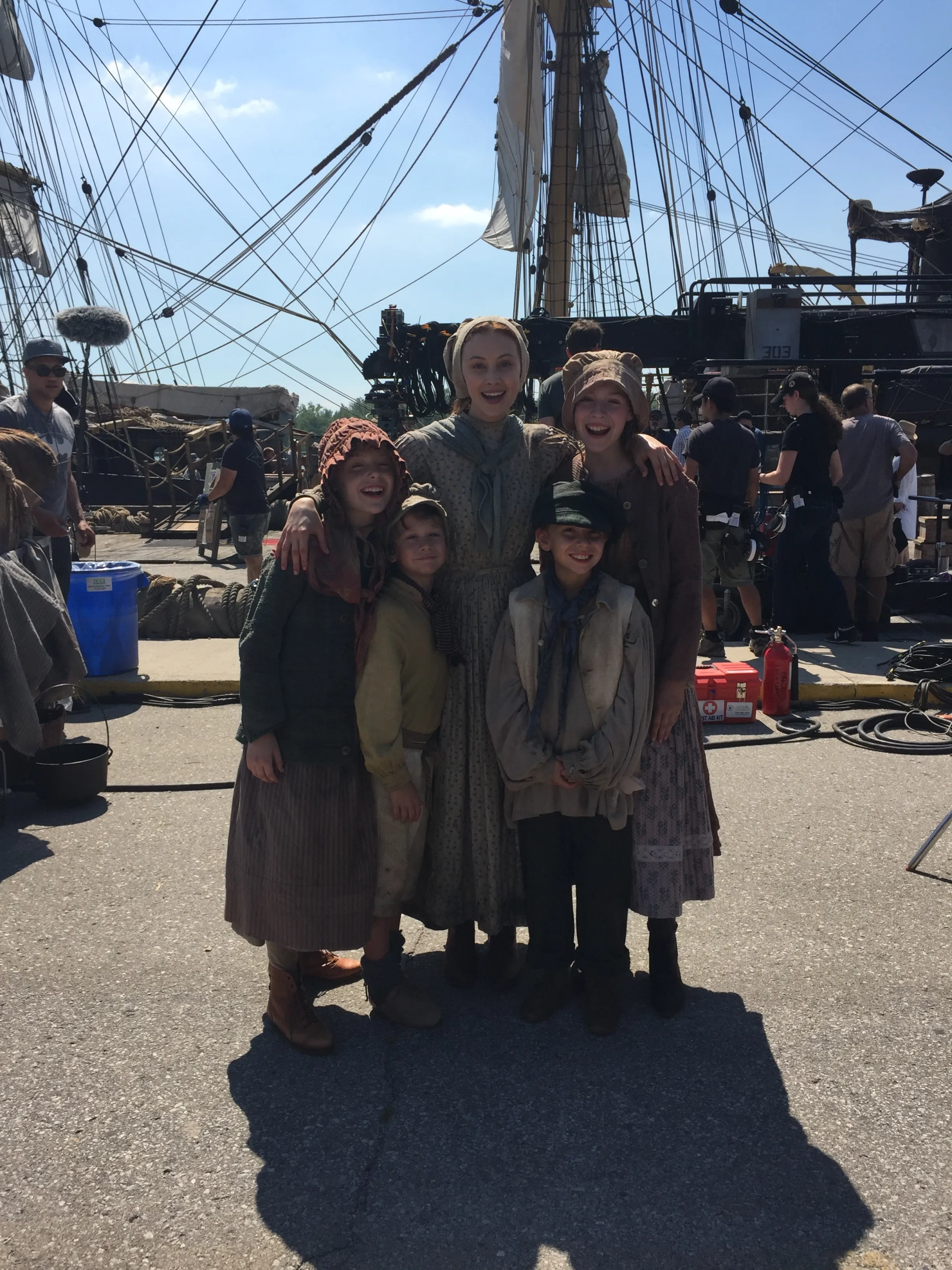 Isaak Bailey with Sarah Gadon, Jacob Soley, Christine Banquier and Zoe Begley, Alias Grace.