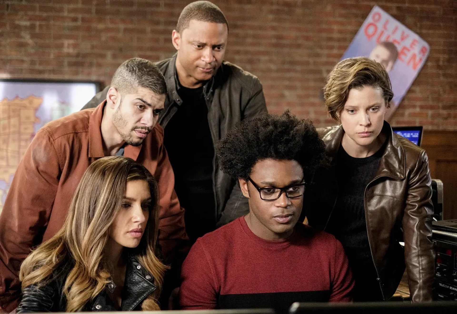 Rick Gonzalez, David Ramsey, Audrey Marie Anderson, Juliana Harkavy, and Echo Kellum in Arrow (2012)