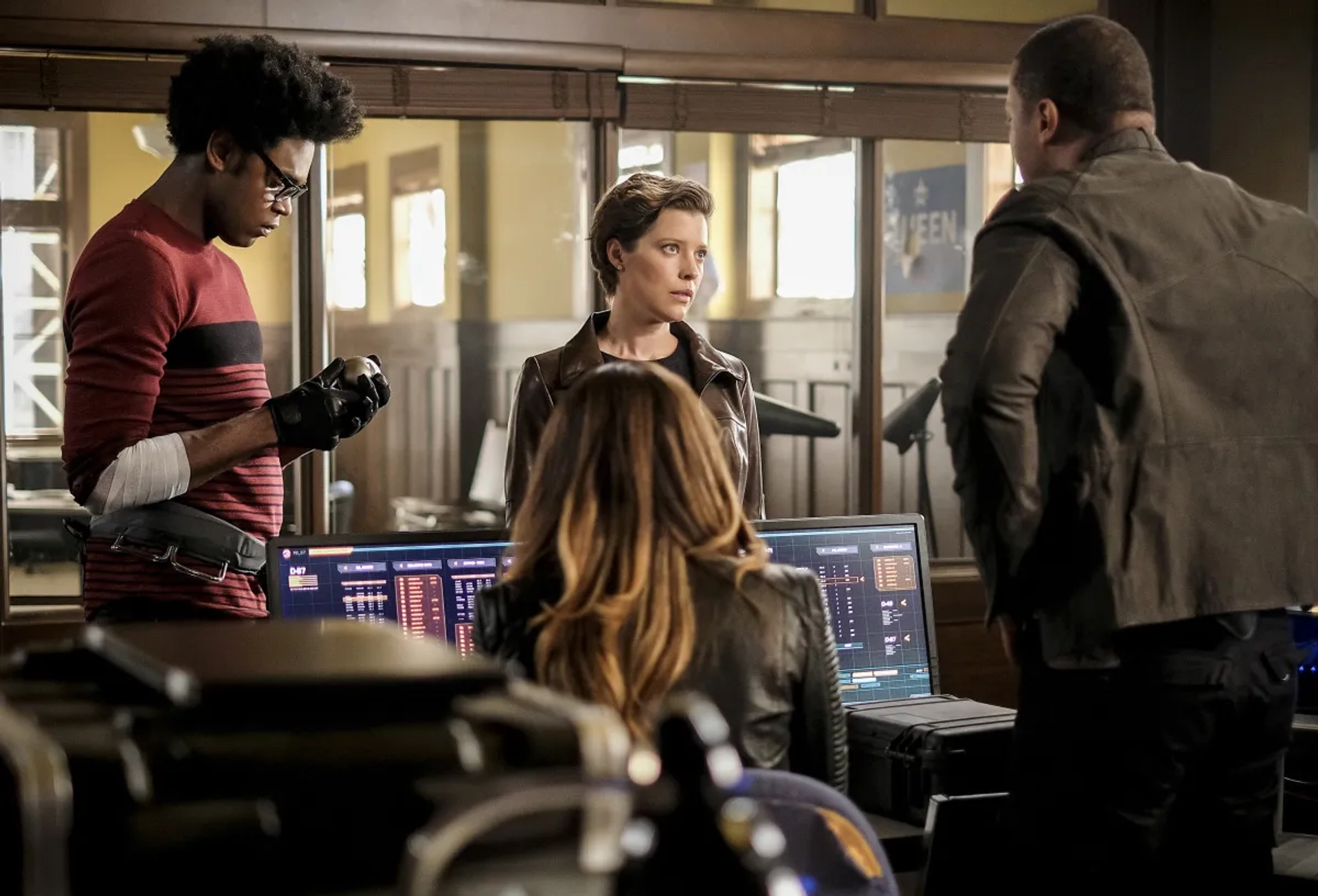 David Ramsey, Audrey Marie Anderson, and Echo Kellum in Arrow (2012)