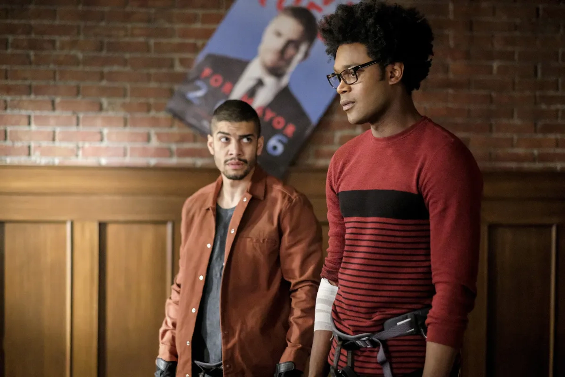 Rick Gonzalez and Echo Kellum in Arrow (2012)