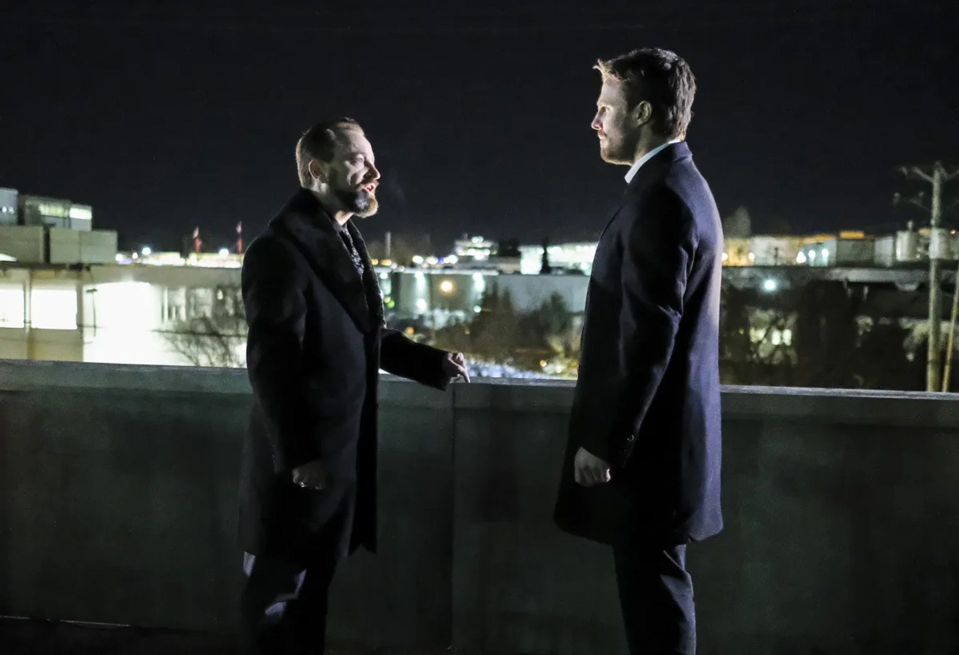 David Nykl and Stephen Amell in Arrow (2012)