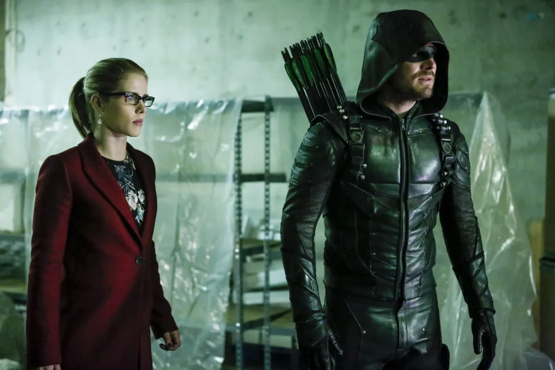 Stephen Amell and Emily Bett Rickards in Arrow (2012)