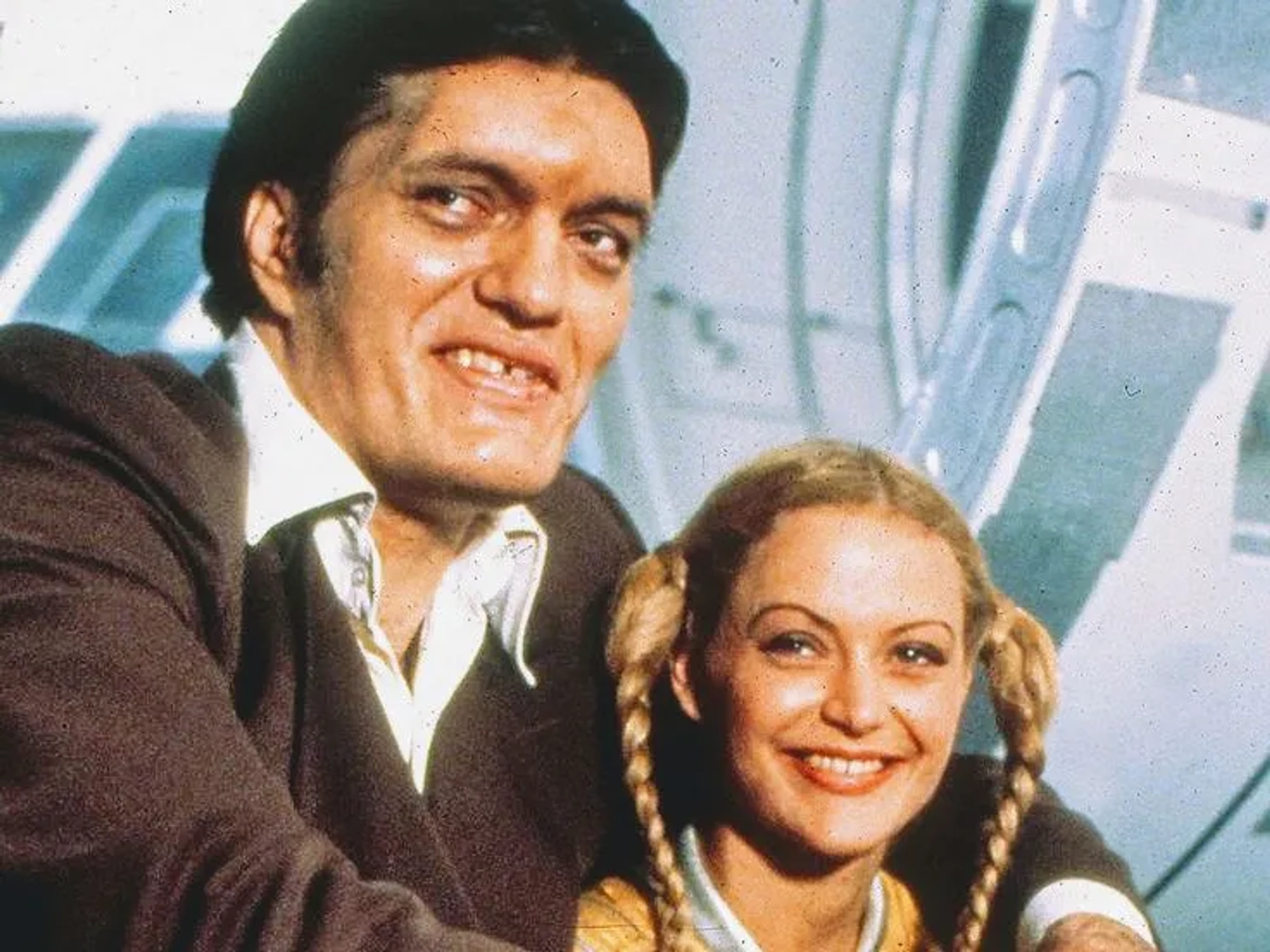 Richard Kiel and Blanche Ravalec in Moonraker (1979)