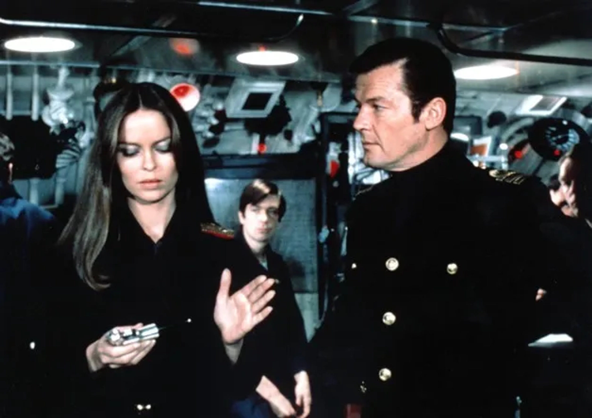 Roger Moore and Barbara Bach in The Spy Who Loved Me (1977)