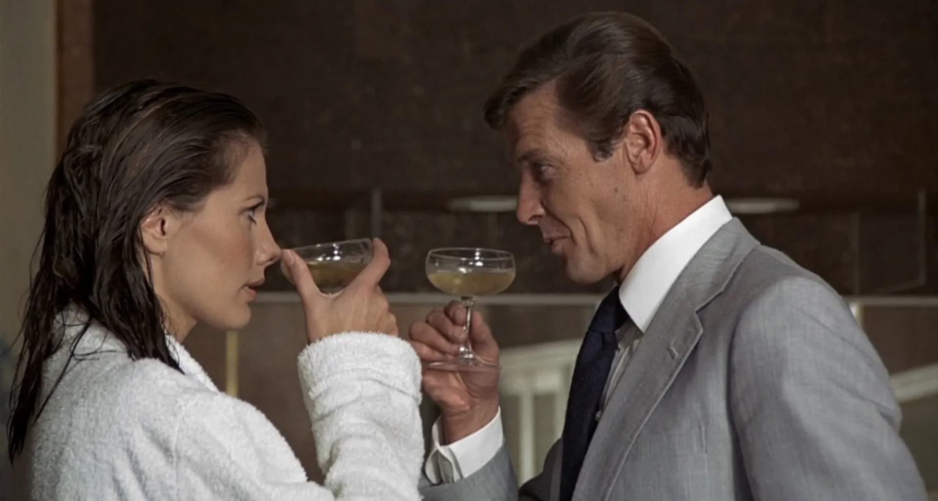 Roger Moore and Maud Adams in The Man with the Golden Gun (1974)