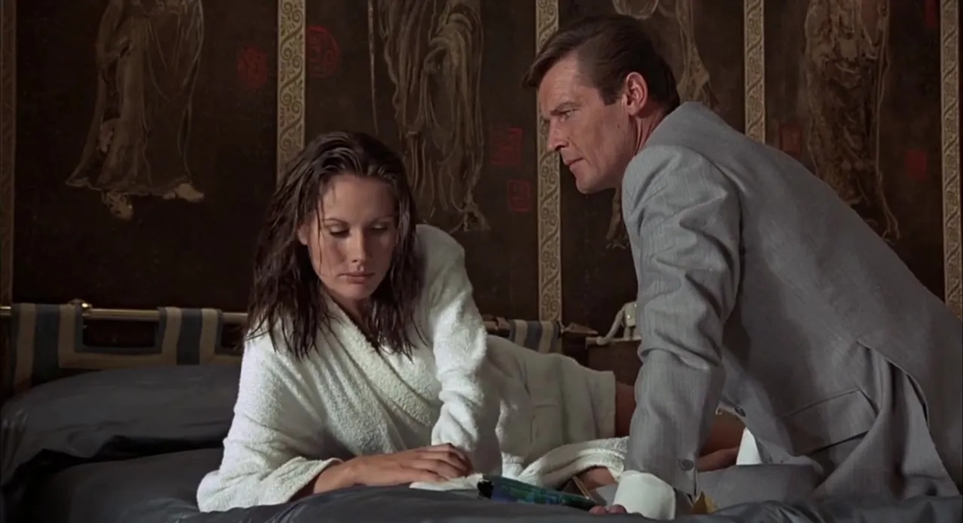 Roger Moore and Maud Adams in The Man with the Golden Gun (1974)