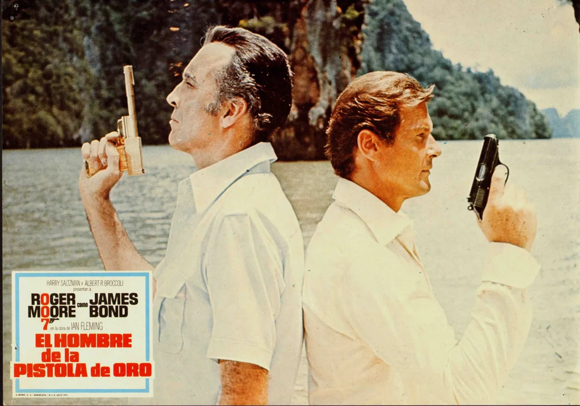 Christopher Lee and Roger Moore in The Man with the Golden Gun (1974)