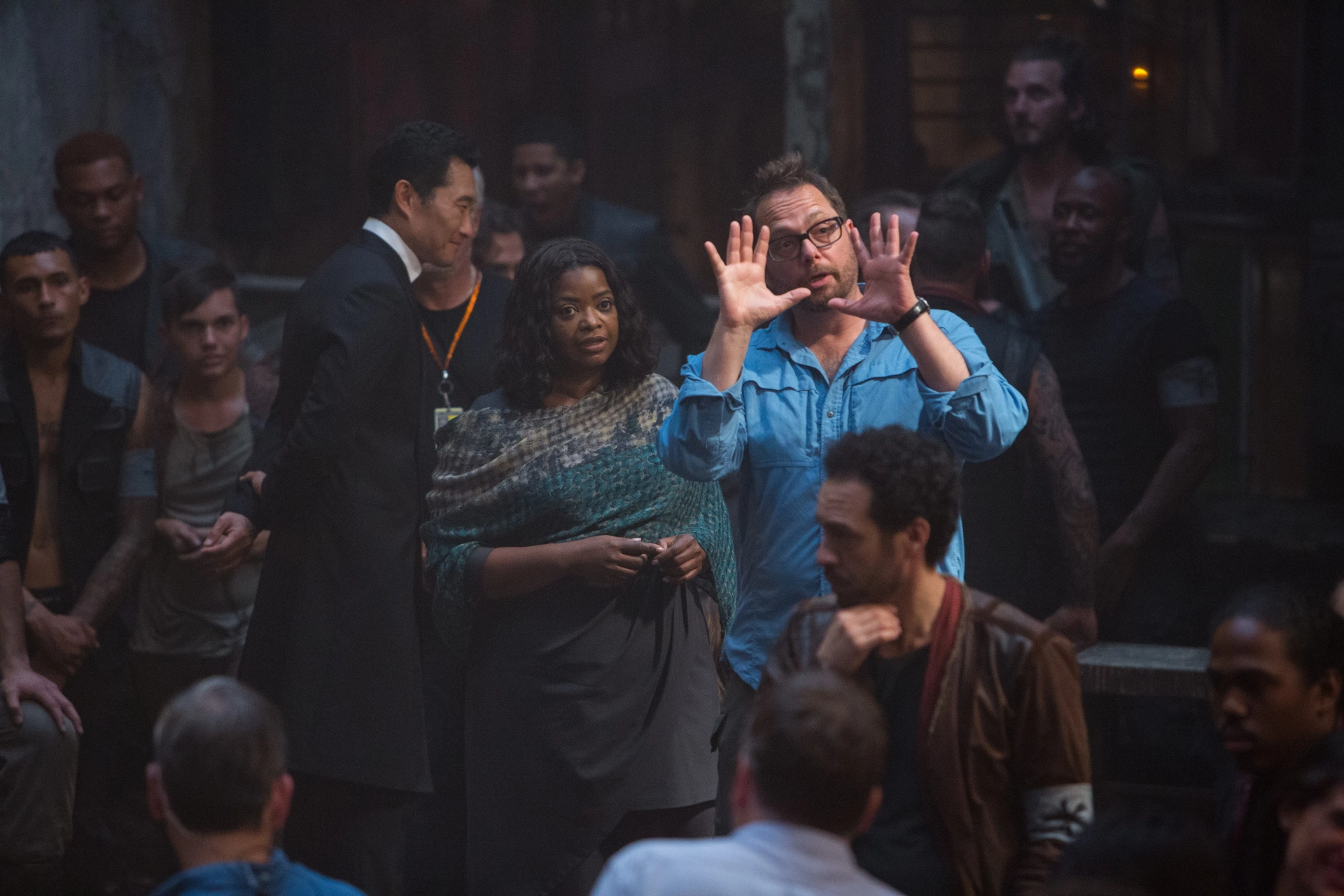 Daniel Dae Kim and Octavia Spencer in Allegiant (2016)